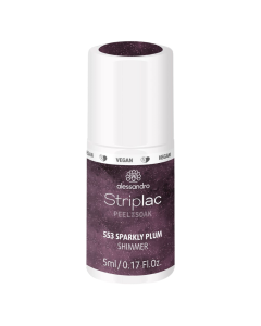 alessandro Striplac Peel or Soak Very Berry Sparkly Plum - UV/LED küünelakk, 5ml   