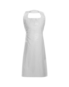 Plastic apron 75x125cm (white), 100pcs