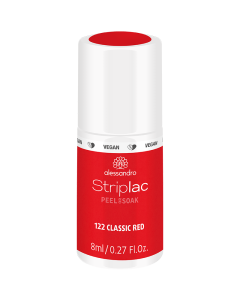 alessandro Striplac Peel or Soak 122 Classic Red - UV/LED küünelakk, 8ml