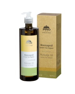PINO Aroma Massage Oil Green Tea Ginger - rohelise tee ja ingveri aroomimassaažiõli pumbaga, 500ml