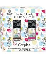 alessandro Striplac Thomas Rath 2x8ml Pink / Brown - Roosa ja pruun Striplac küünelakk
