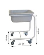 Jalavann ratastel (pediküürivann) kõrgem 38cm (Districos)