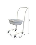 Jalavann ratastel (pediküürivann) käterätihoidjaga kõrgem 38cm (Districos)